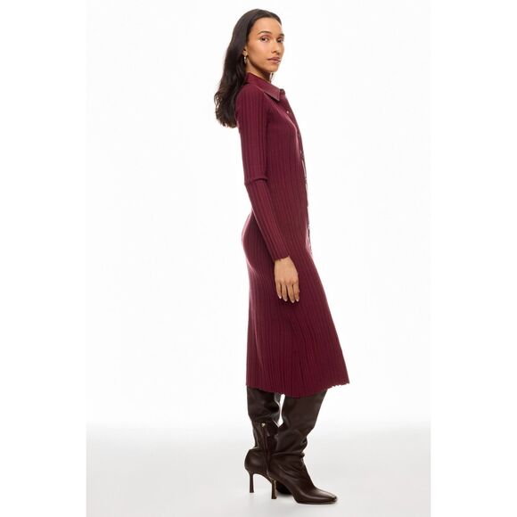 TOCCIN X RTR  Variegated Rib Knit Leather Combo Dress - Picture 4 of 10